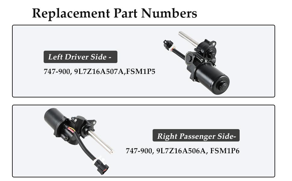 Front Left and Right Side Power Running Board Motor Compatible with Ford