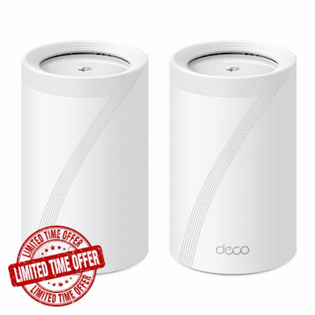 TP-Link Tri-Band WiFi 7 BE10000 Whole Home Mesh System (Deco BE63) | 6-Stream 10 Gbps | 4 × 2.5G Ports Wired Backhaul