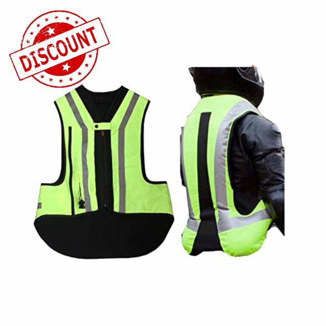 LMLTOP Motorcycle Airbag Vest Reflective Racing Inflatable Air Vest Motorcycle Vest With 3D Mesh Design