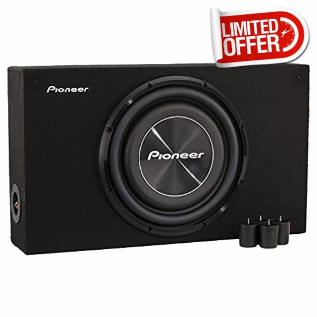Pioneer TS-A3000LB 12" 1500W Shallow-Mount Pre-Loaded Enclosure Subwoofer (Certified Refurbished)