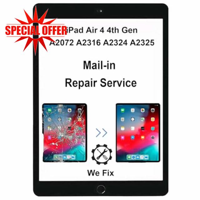 iPad Air 4 10.9'' 2020 4th Gen True Original OEM Display Digitizer LCD Screen Replacement Touch Assembly A2072 A2316 A2324 A2325 + Free Install (Repair Service)