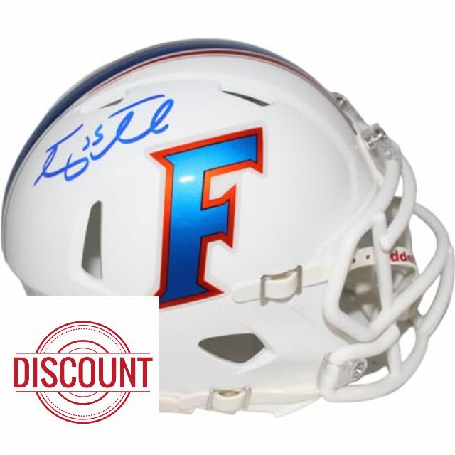 Tim Tebow Signed Florida Gators 15 White Mini Helmet Beckett