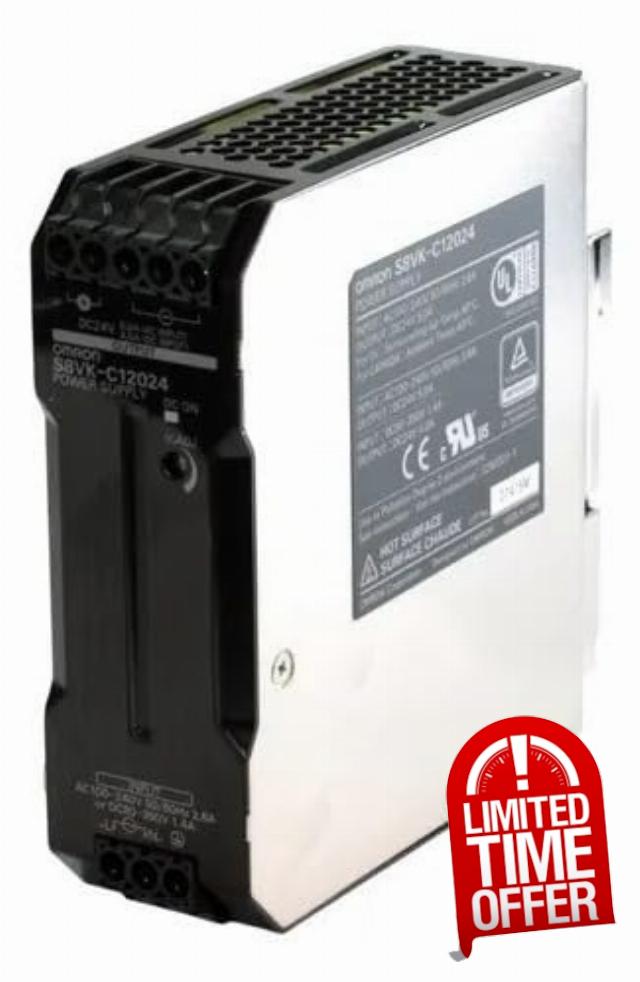 Power Supply S8VK-C12024 120W • Universal Input for Worldwide Applications: 100 to 240 VAC (85 to 264 VAC) • DC Input can be Available: 90 to 350 VDC • Operation Temperature Range: –25 to 60 °C
