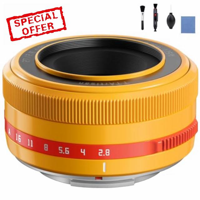 TTArtisan AF 27mm F2.8 X-Mount Auto Focus APS-C Prime Lens for Fujifilm Fuji X-Mount Cameras X-A1 X-A10 X-A2 X-A3 X-A5 X-A7 X-M1 X-H1 X-H2 X-T10 X-T2 X-T20 X-T30 X-T3 X-T4 X-T5 X-T100 X-T200-Orange