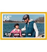 32-Inch Digital Picture Frames, KOHO 4K UHD Large Screen Display with Wooden Frame, Built in 64GB...