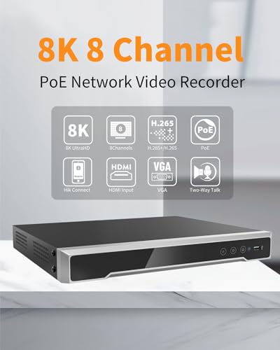 8 POE NVR Network Video Recorder Compatible with HIK POE IP Cameras