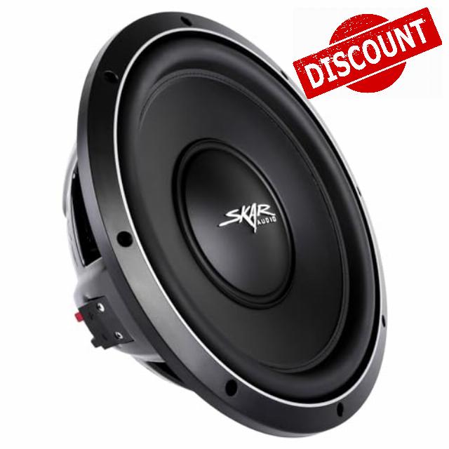 Skar Audio VS-12 D4 10" 1000W Max Power Dual 4 Ohm Shallow Mount Car Subwoofer