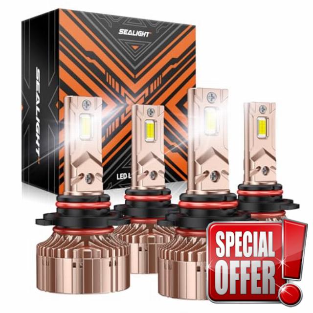 SEALIGHT 2024 Newest 9005/HB3 9006/HB4 LED Bulbs Combo