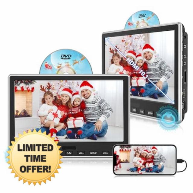 Eonon 10.1 Inch Dual Car DVD Players with HDMI Input