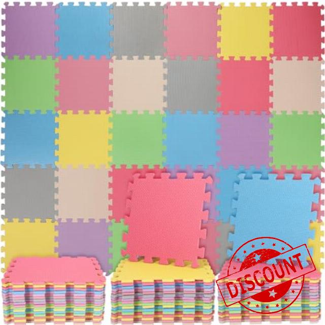 Arrowbash 144 Tiles Foam Play Mat 12" x 12" Interlocking Play Mat Puzzle Mat Foam Floor Tiles Play Rugs for Children Infant Baby Crawling