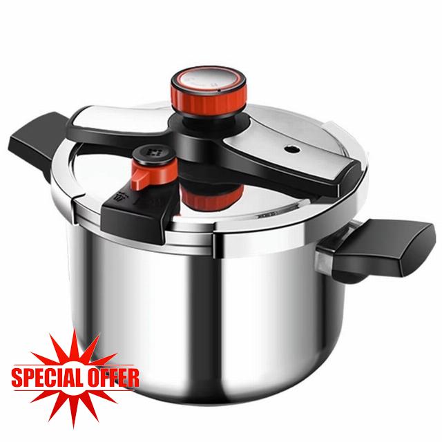 Stainless Steel Pressure Cooker 6 Quart