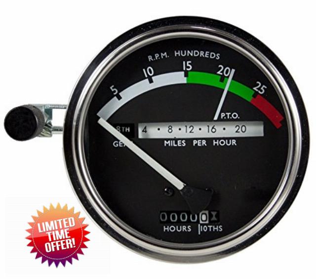 New Tachometer Compatible with John Deere Farm Tractor White Needle 2510 2520 3020 by Part Number RE206853W