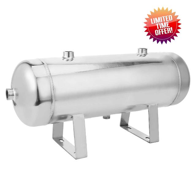 Fafeicy 5-Port Stainless Steel Air Reservoir Tank 1.25MPa