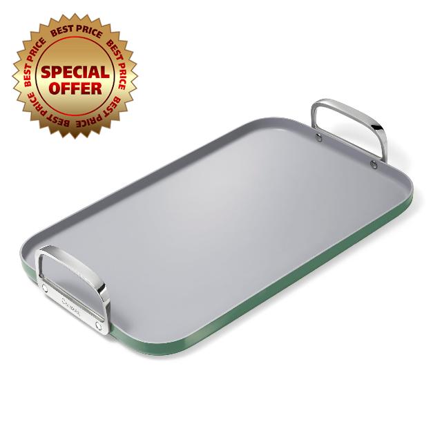 Caraway Double Burner Griddle - 19x12” Griddle Pan - Non-Stick Ceramic Coated - Non Toxic