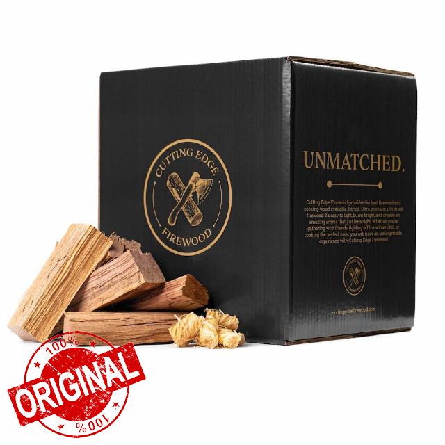 Cutting Edge Firewood Pizza Oven Wood - 8-Inch Splits - Ultra Kiln-Dried Premium Oak Cooking Wood Logs - Large 49 lb Box for Wood Fired Ovens