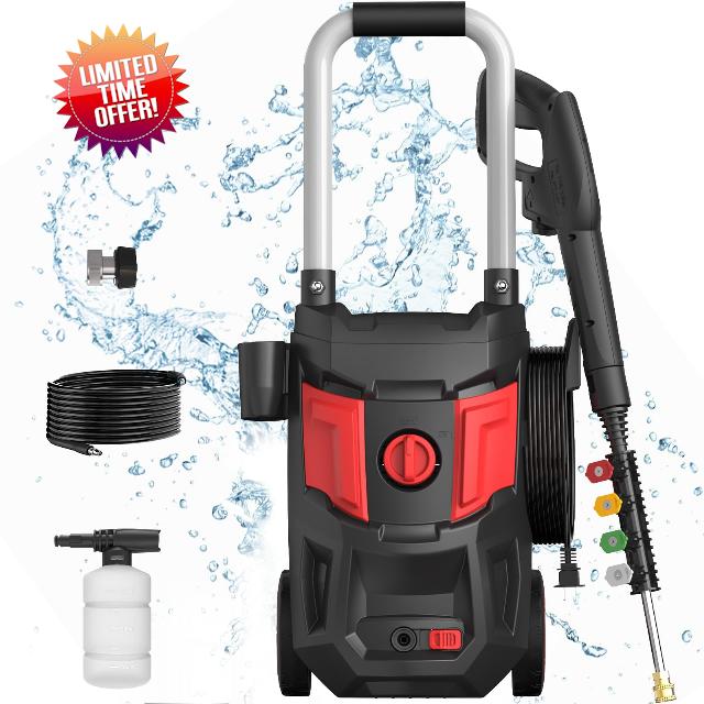 DGIVOVO Electric Pressure Washer - Power Washer 4000 PSI Max 2.6 GPM 35ft Power Cord Soap Tank 20ft Pressure Hose