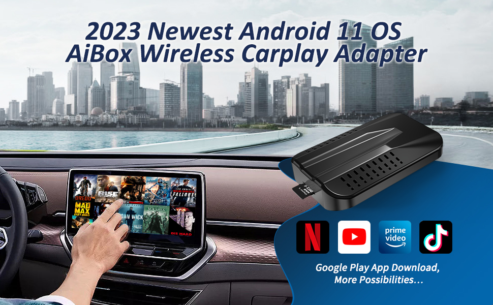 Wireless Carplay Adapter, Android Auto | Carplay Wireless Adapter | Android 11 OS