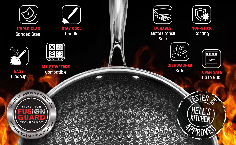 pan, hybrid, cooking, cook, non-stick