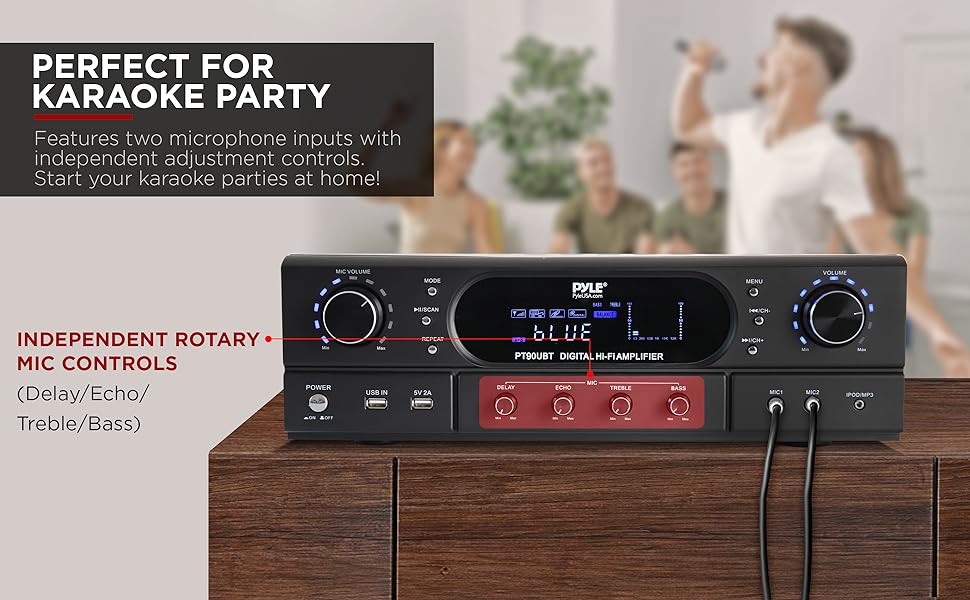 Pyle Home Bluetooth Theater Receiver Amplifier - 500