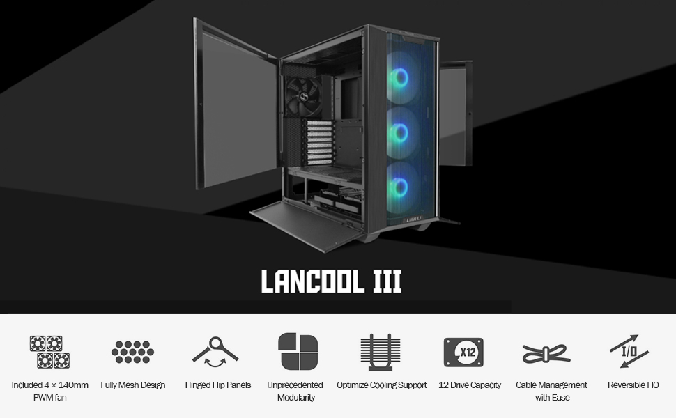 LANCOOL III the premium mid-tower chassis, offers better thermal performance