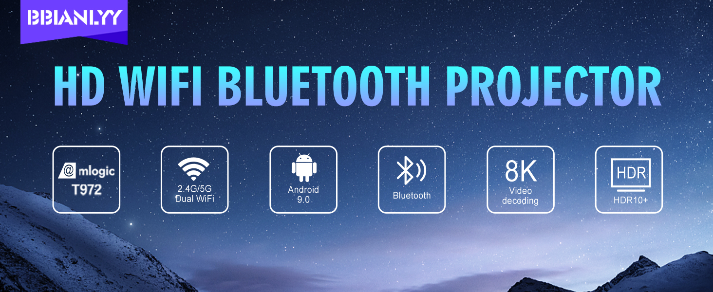 HD WIFI BLUETOOTH PROJECTOR