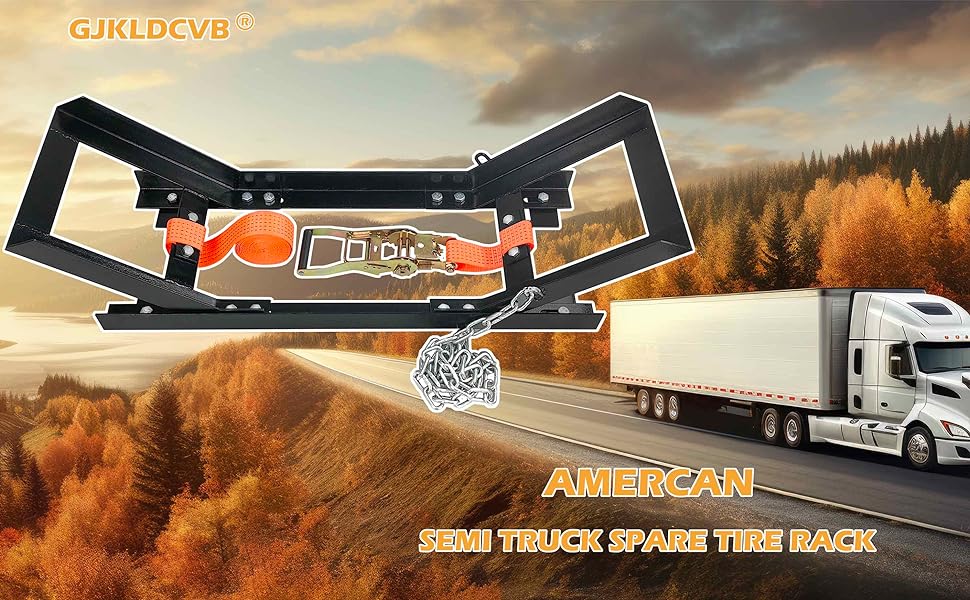 gjkldcvb Semi Truck Spare Tire Rack