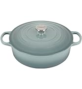 Le Creuset Enameled Cast Iron Signature Round Wide Dutch Oven, 6.75 qt., White