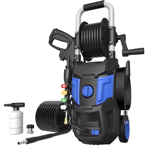 35FT Power Cord Foam Cannon 4 Nozzles High Pressure Washer for Patios Car Garden