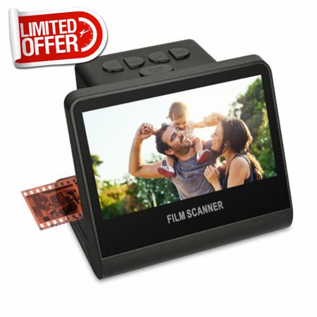 Jerbiaby Digital Film Scanner with Large 5 Inch LCD Screen