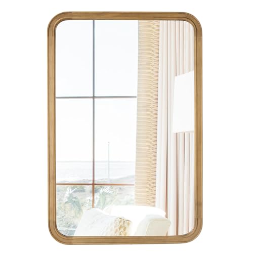 24" x 36" Wood Wall Mirror Farmhouse Wood Mirror Arched Wall Mirror for Entryway