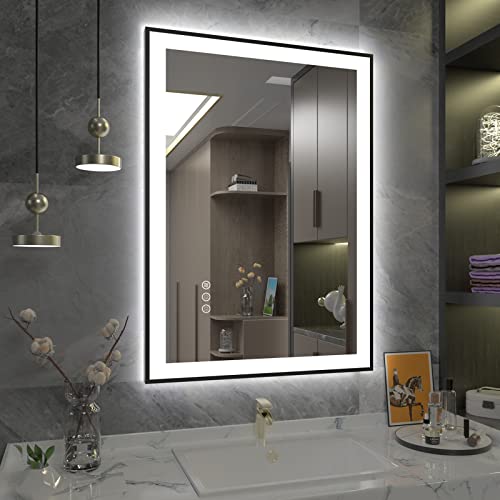 Matte Black Framed Vanity Mirrors