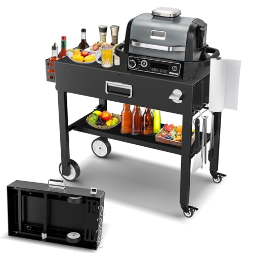 Universal Foldable Outdoor Grill Stand for Ninja Woodfire/Blackstone Griddle/Ooni Pizza Oven