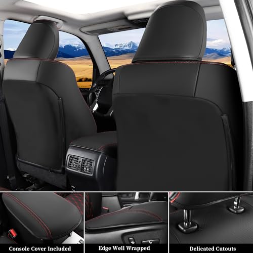 Front & Rear Fullset Waterproof Leather Seat Protector for 2011-2023 Toyota 4Runner Seat Cushion Cover (2-Row