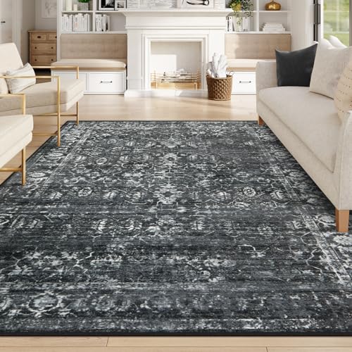 Vintage Distressed Rug Soft Non Slip Area Rug for Bedroom Dining Room Home Office(8 x 10