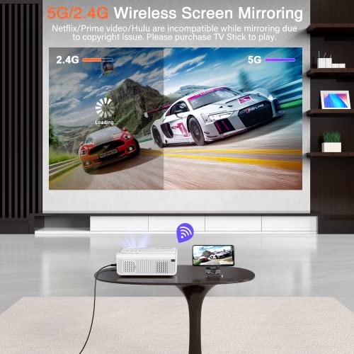 2024 Upgrade 450 ANSI Native 1080P 4K Projector Supported