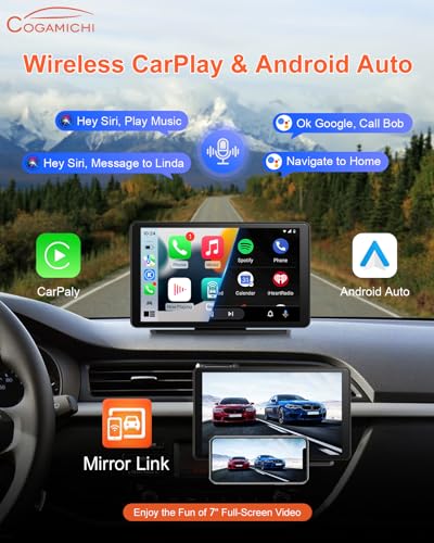 Carplay Screen for Car with 2.5K Dash Cam and 1080P Backup Camera