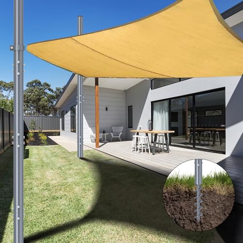 12 Ft Screw in Poles for Outdoor Sun Shades