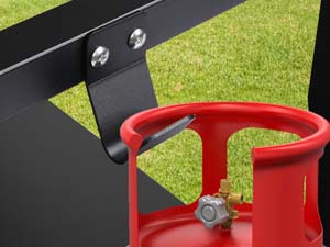 GRILL FORCE Outdoor Grill Cart Table,Movable Dining Cart Table, Pizza Oven Table Stand,Food Prep