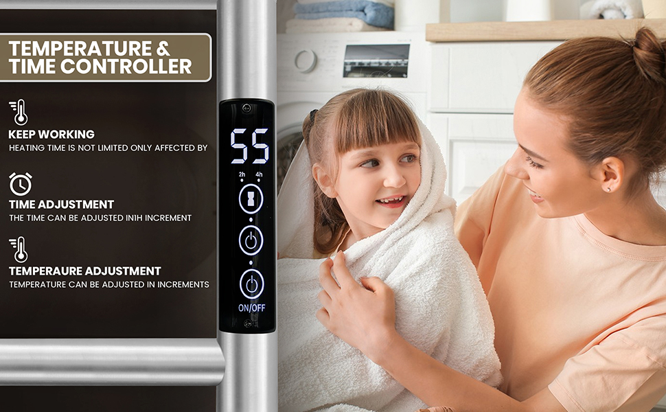 Electric Heated Towel Rack, Wall-Mounted