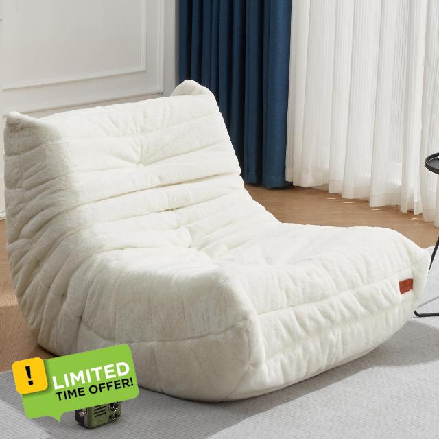 Cansunna Bean Bag Chair Sofa Sack Big Beanbag Chair for Adults Fireside Bean Bag Lounger Memory Foam Chair for Home