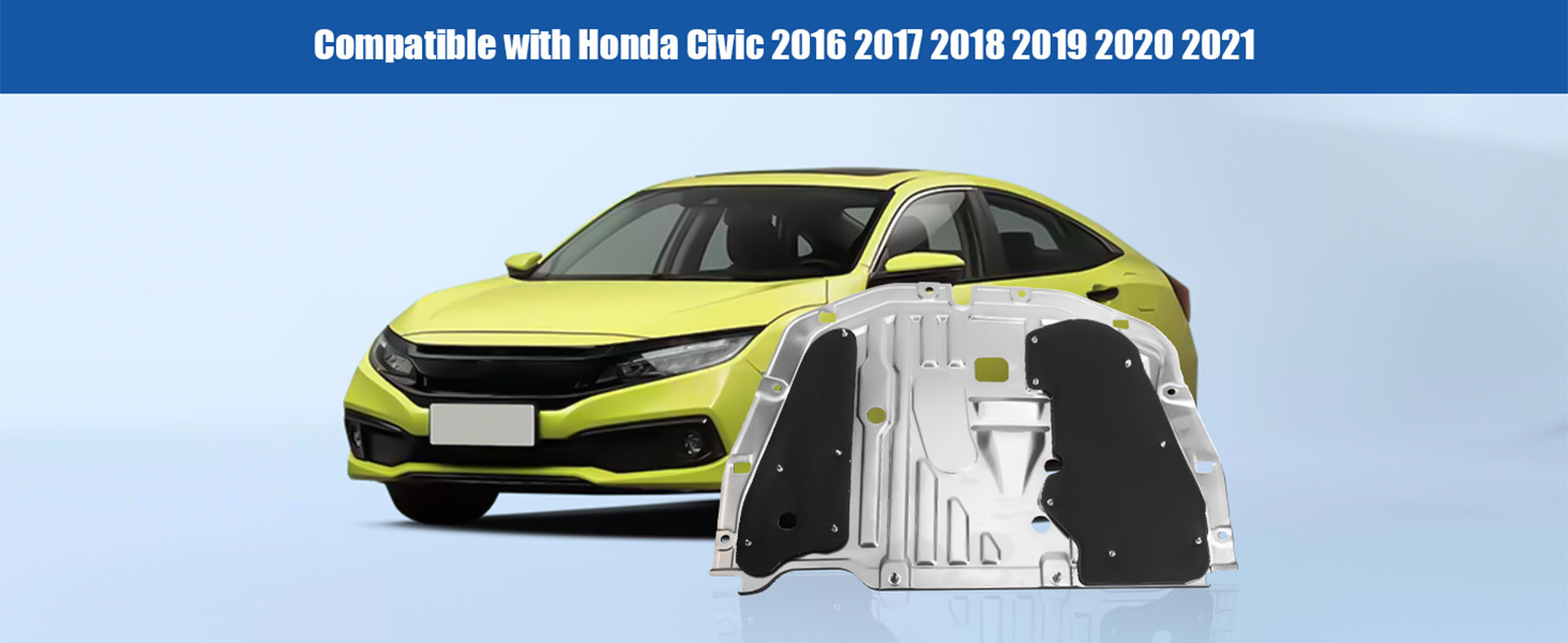 Engine Splash Shield Guard Compatible with Honda Civic 2016 2017 2018 2019 2020 2021