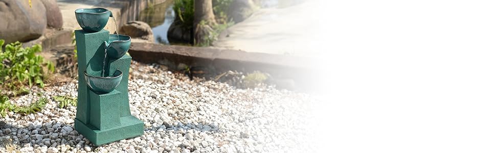 Teamson Home's 3-Tier Cascading Outdoor Water Fountain