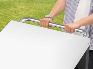 GRILL FORCE Outdoor Grill Cart Table,Movable Dining Cart Table, Pizza Oven Table Stand,Food Prep
