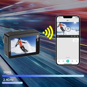 4k 60fps action camera with dual touch screen