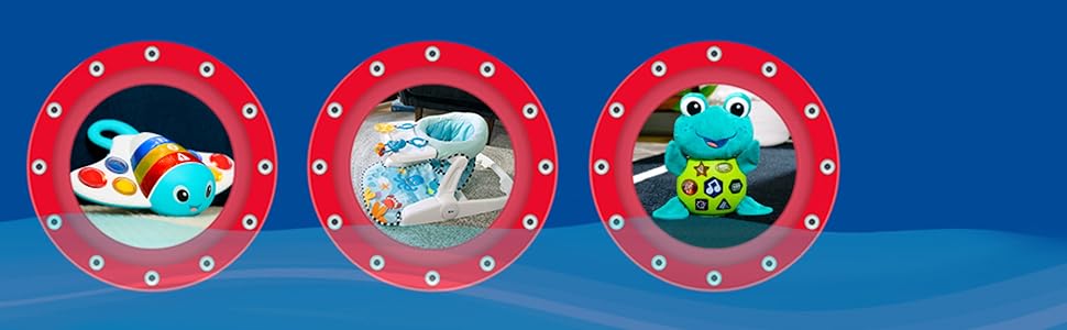Baby Einstein Ocean Explorers Multi-direction Baby Swing, Grey, Ages 0-9 Months