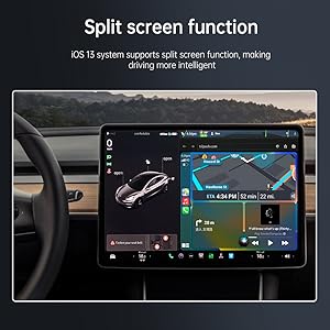 tesla carplay,carplay wireless adapter for tesla,model 3,model Y,model X,model S,radio,display