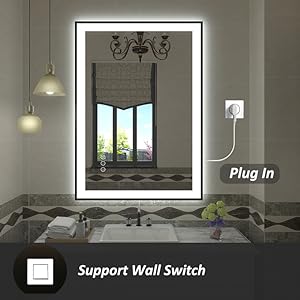 black led mirror