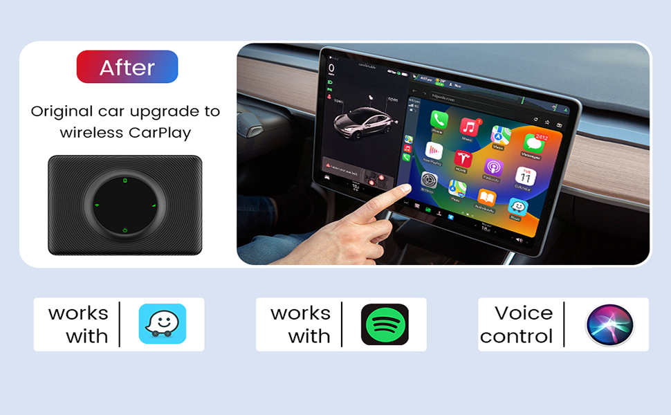 tesla carplay,carplay wireless adapter for tesla,model 3,model Y,model X,model S,radio,display