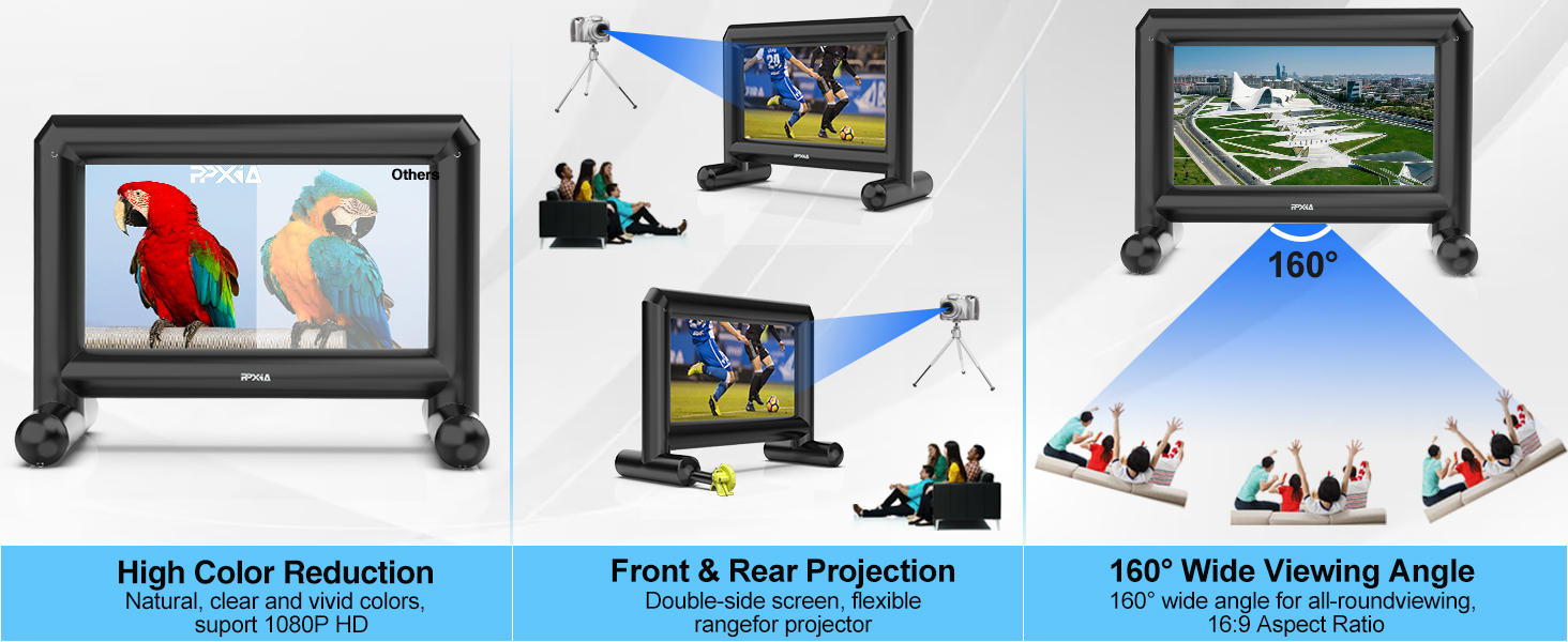 inflatable projector screen for outside