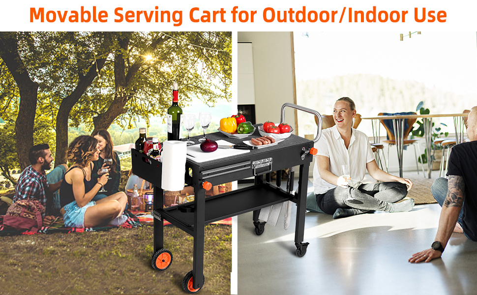 outdoor grill cart